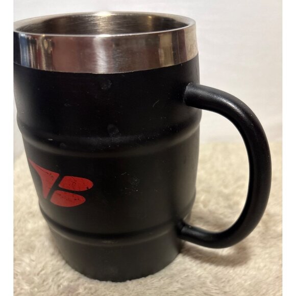 64 oz Growler Stainless Steel W/ 4 Barrell Mugs Black Exterior Insulated Debco - Picture 5 of 16